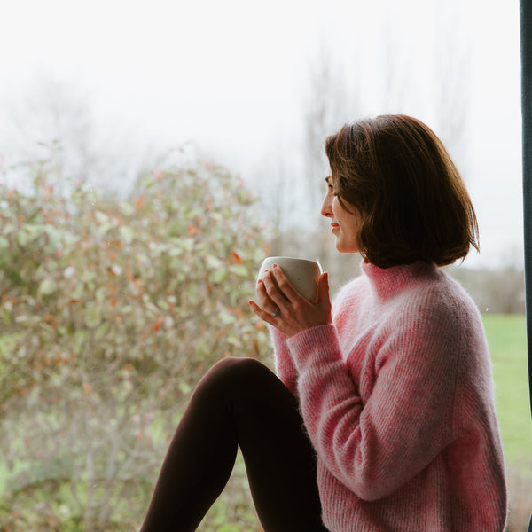 Lady sat in window