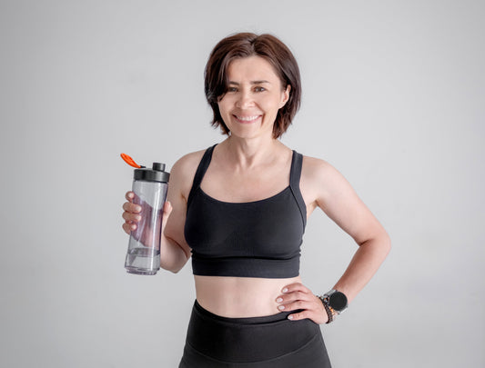 Women aged 40 in gym kit 