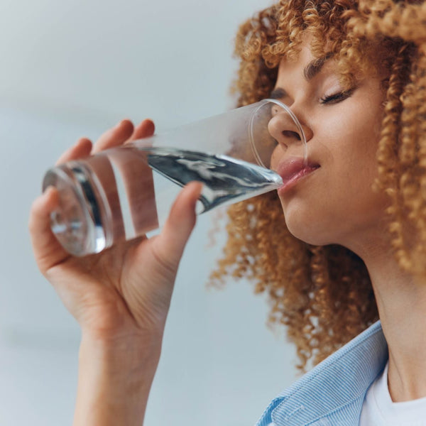 Lady drinking water 