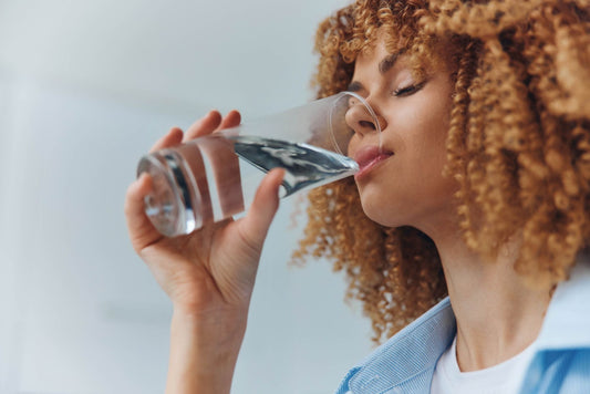 Lady drinking water 